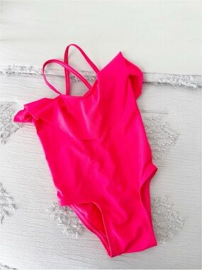 Old navy pink ruffle one piece swimsuit size 3T